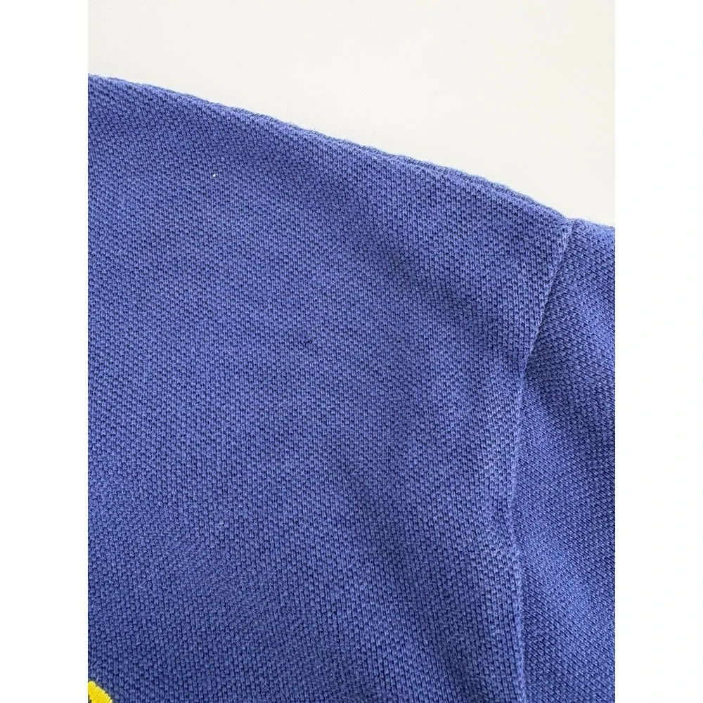 Vintage Ralph Lauren Polo Shirt Size XL Classic Fit Blue BIG PONY  #3 Mens Rugby